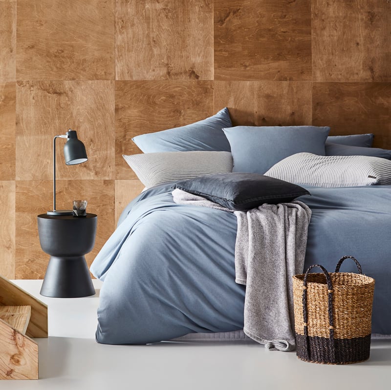 Ultra Soft Jersey Powder Blue Quilt Cover Separates