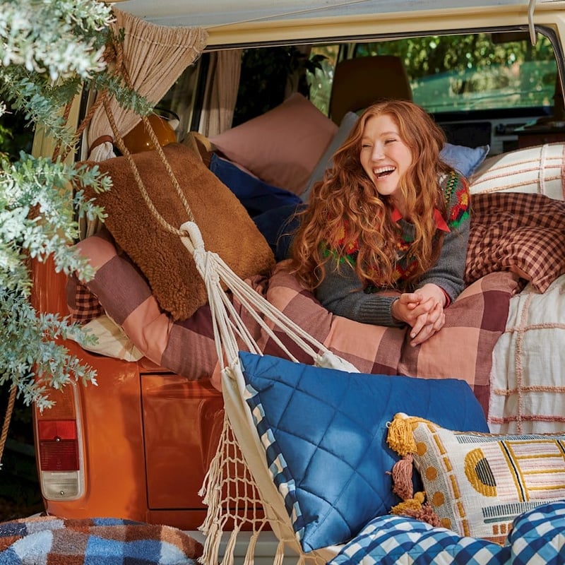 Morgan Check Wine Quilt Cover Separates