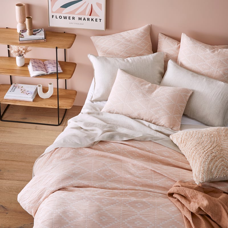 Molly Soft Pink Matelasse Pillowcase