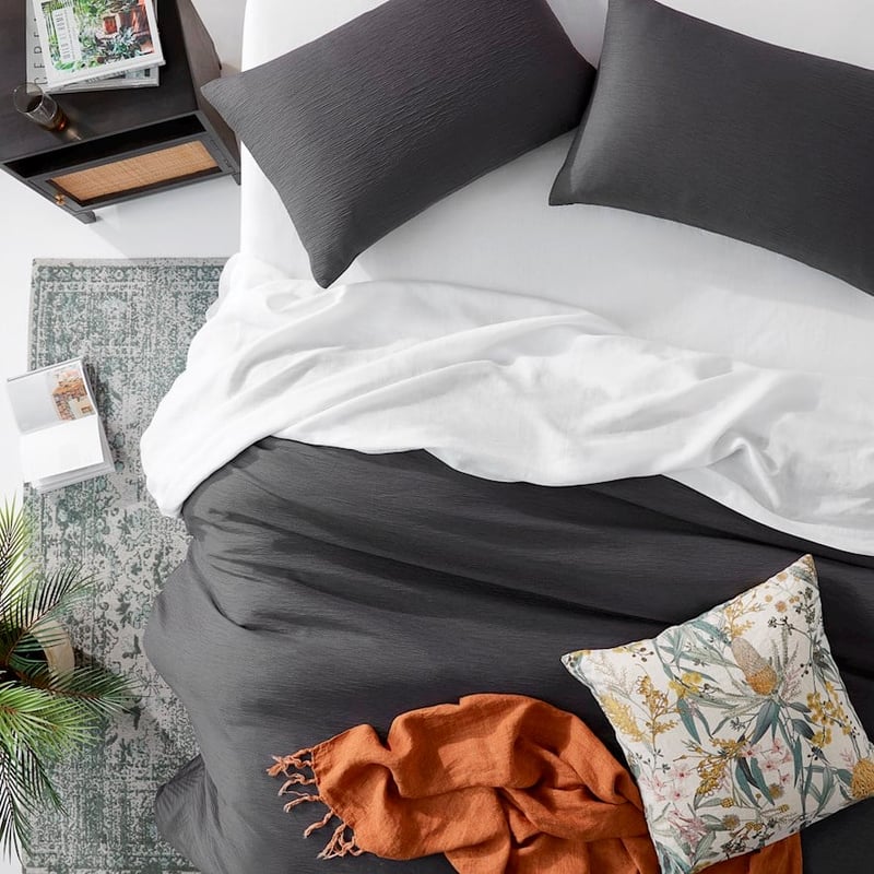 Zanthea Charcoal Quilt Cover Set + Separates