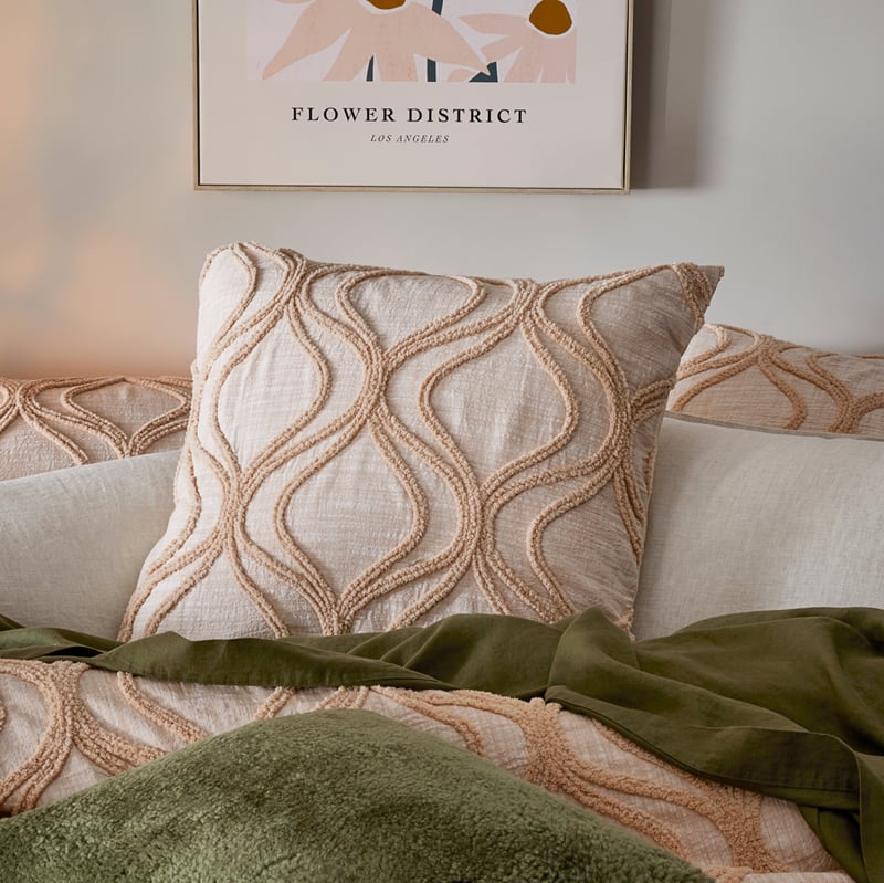 Tara Soft Clay Tufted Quilt Cover Separates