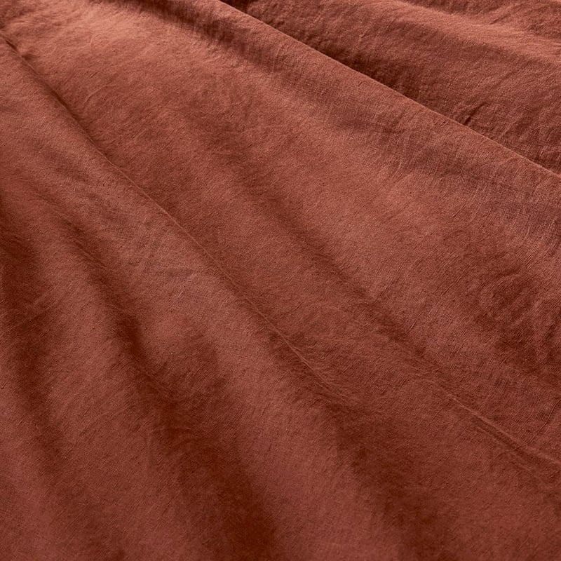 Vintage Washed Linen Pecan Brown Quilt Cover Separates