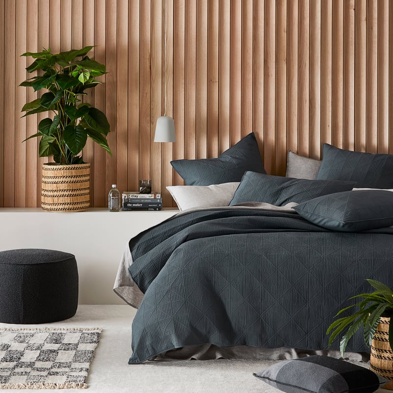 Prism Graphite Quilted Quilt Cover Separates