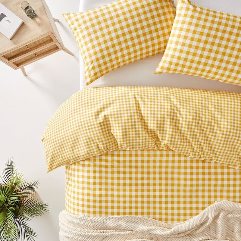 Rory Mustard Quilt Cover Set + Separates