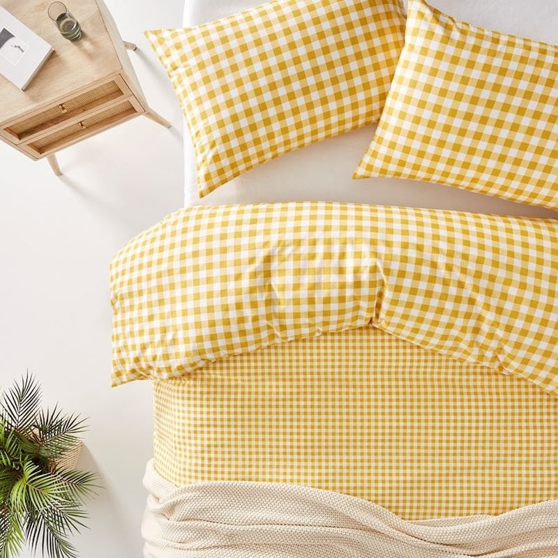 Rory Mustard Quilt Cover Set + Separates