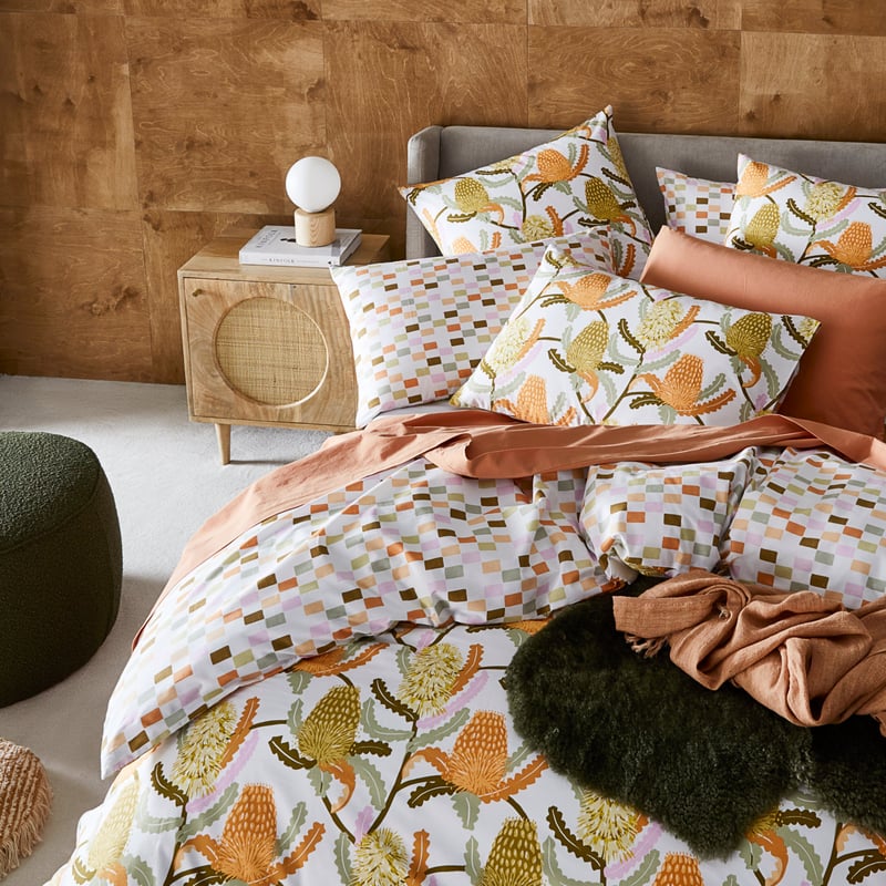 Banksia Multi Bloom Quilt Cover Set + Separates