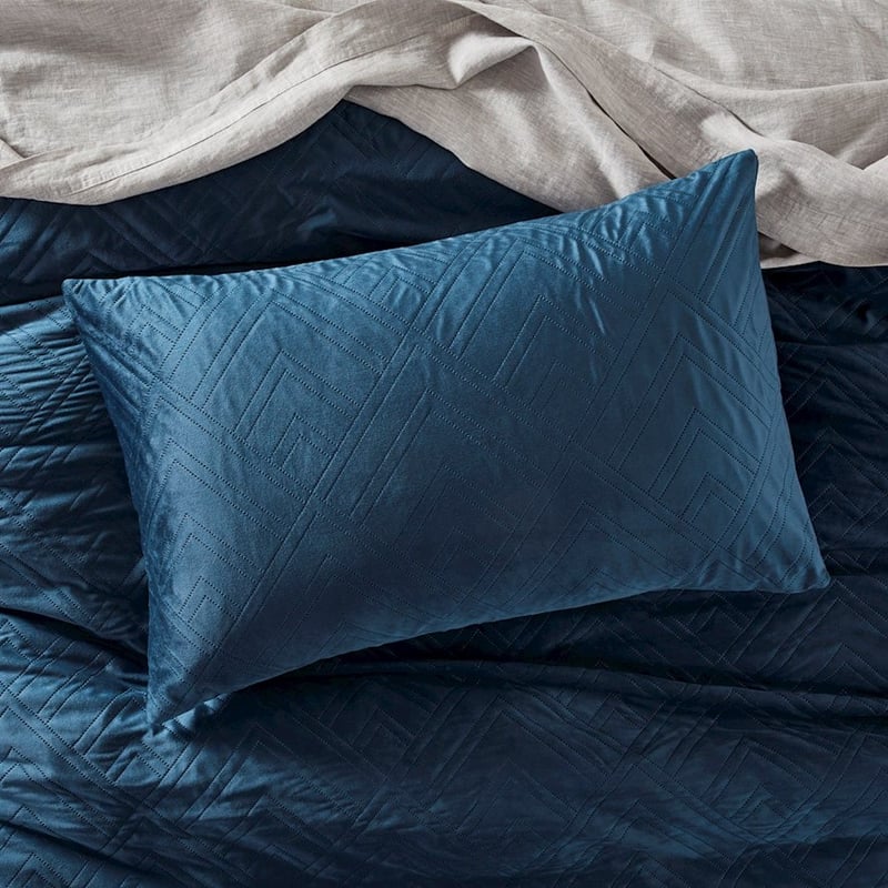 Zayn Navy Velvet Quilt Cover Set + Separates
