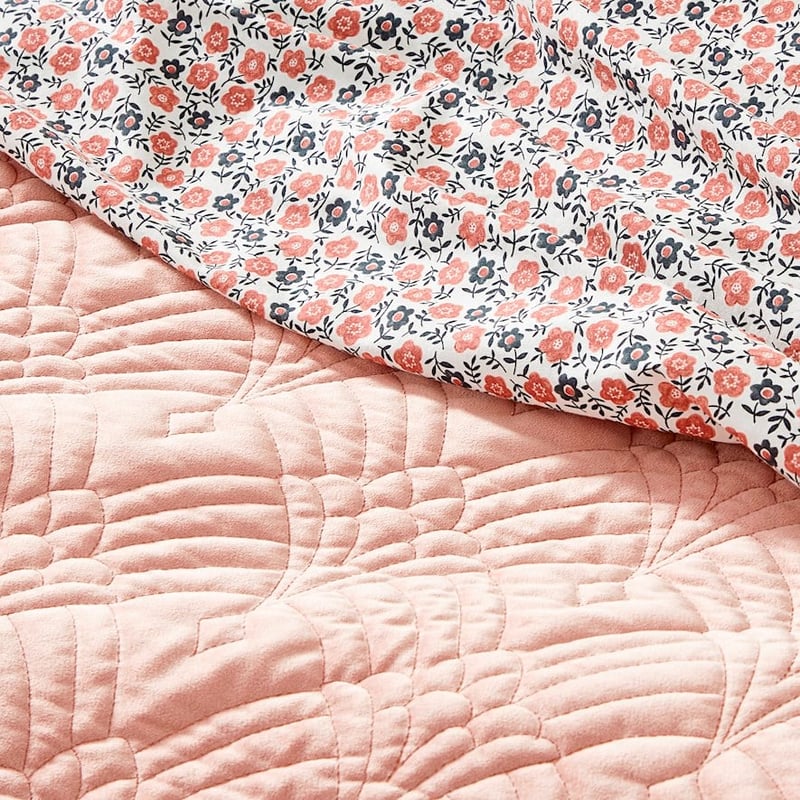Adelaide Pink Velvet Quilted Quilt Cover Separates