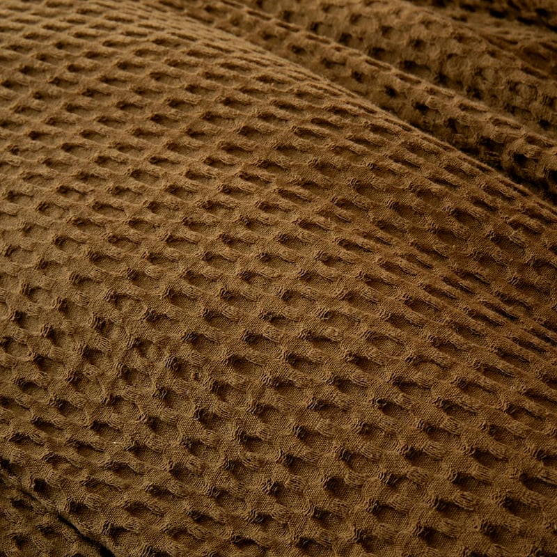 Byron Waffle Deep Olive Quilt Cover Set + Separates