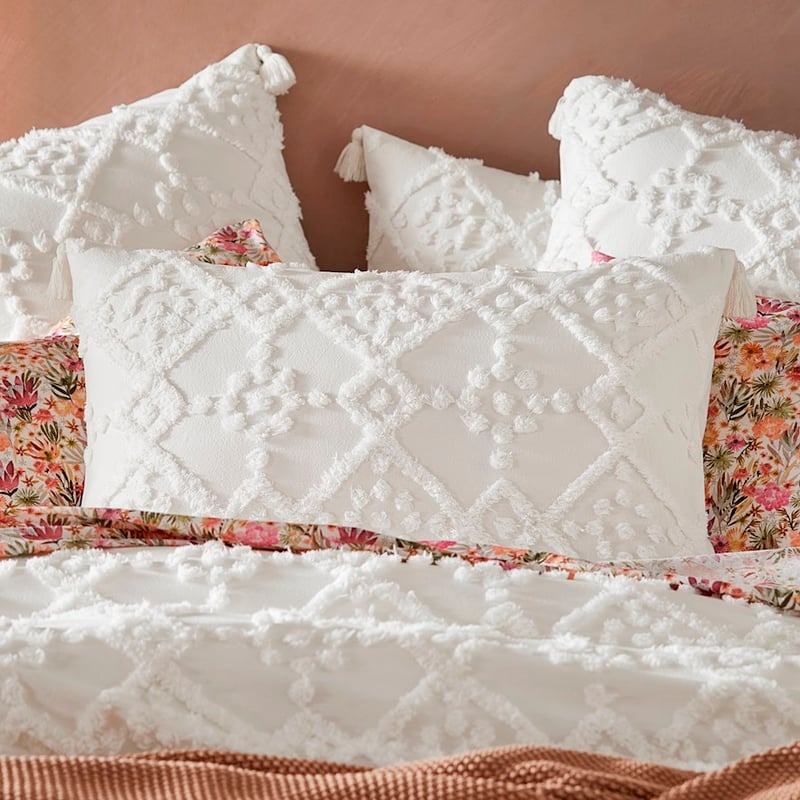 Vienna White Tufted Quilt Cover Separates