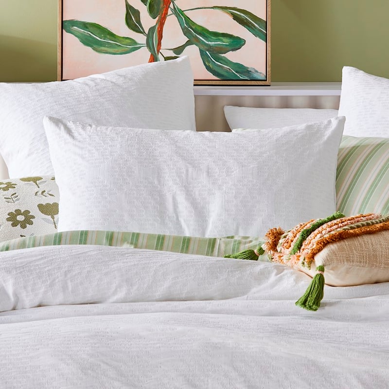 Finley White Matelasse Quilt Cover Separates