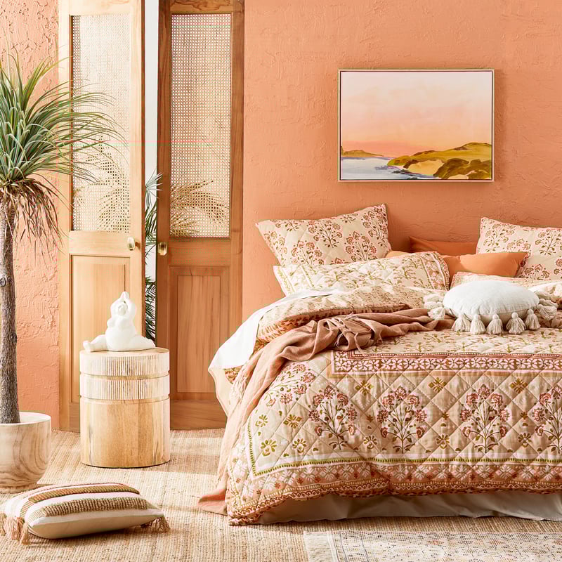 Sun-Kissed Clay Quilted Pillowcases