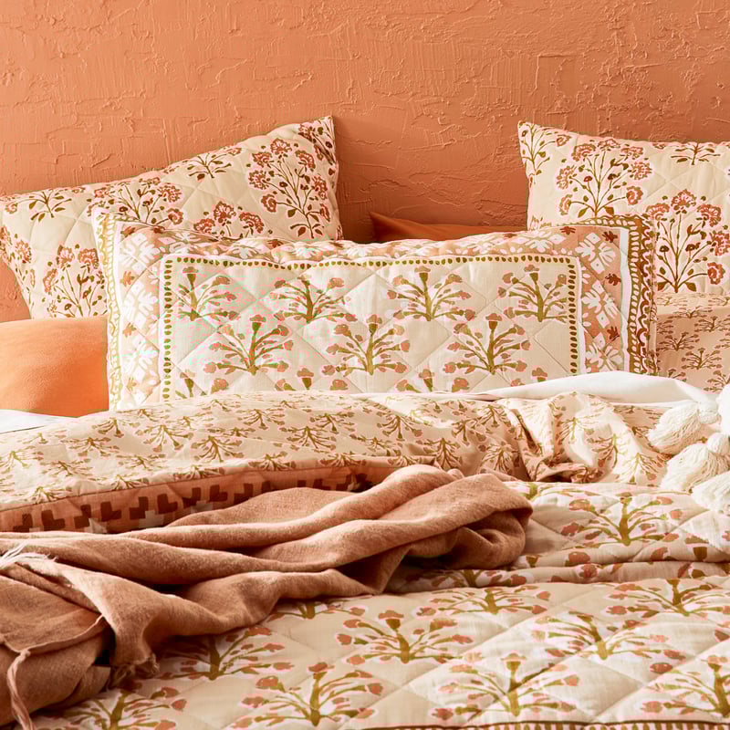 Sun-Kissed Clay Quilted Pillowcases