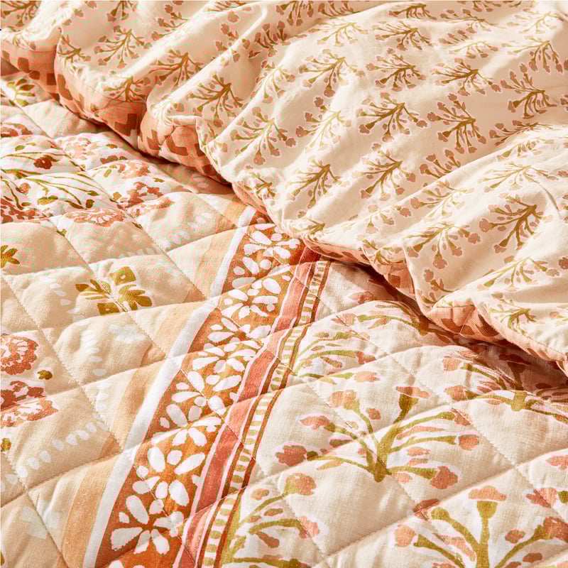 Sun-Kissed Clay Quilted Quilt Cover Separates