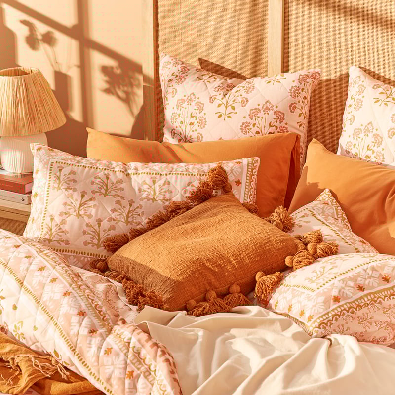 Sun-Kissed Clay Quilted Pillowcases