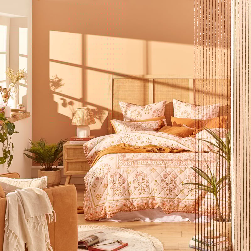 Sun-Kissed Clay Quilted Quilt Cover Separates