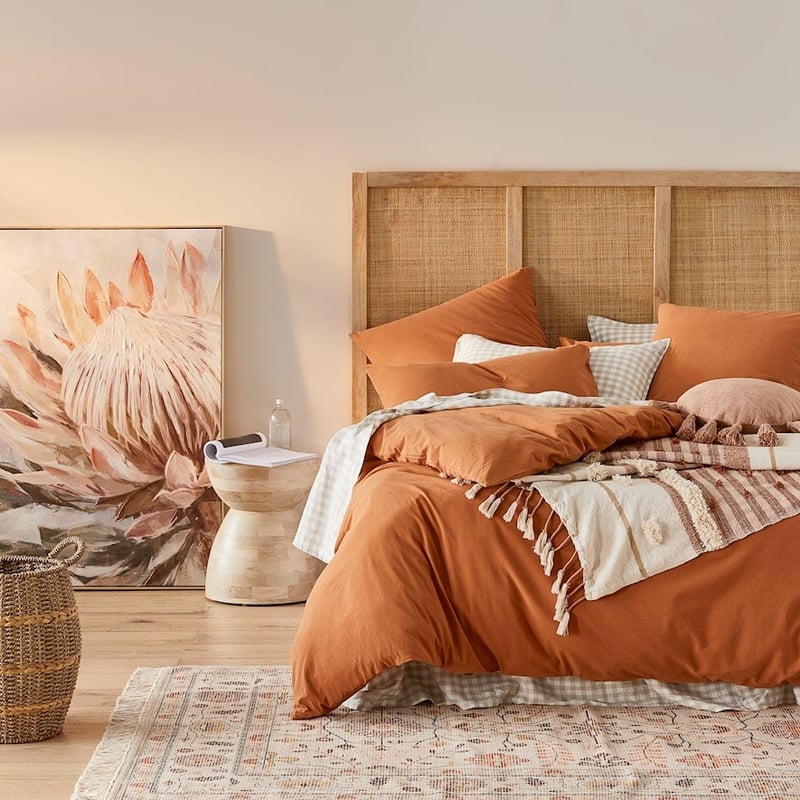 Stonewashed Cotton Ginger Quilt Cover Separates