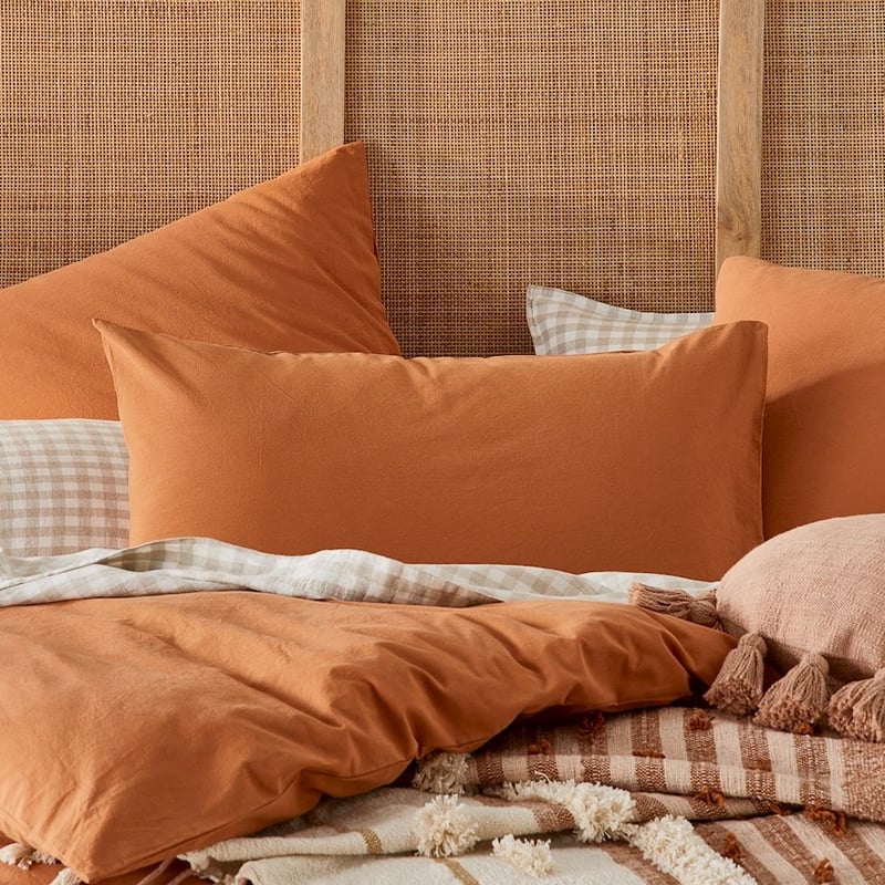 Stonewashed Cotton Ginger Quilt Cover Separates