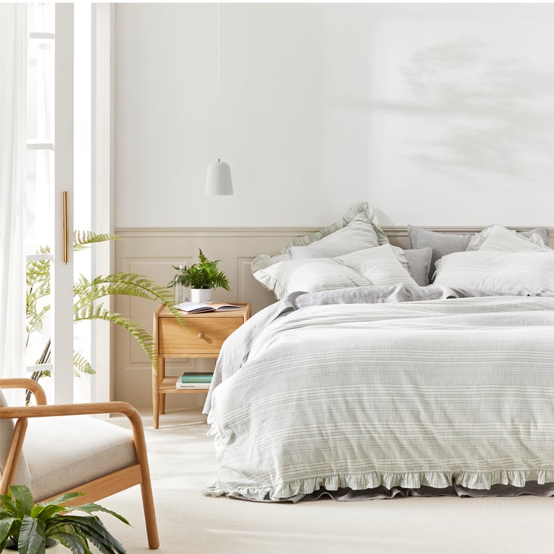 Heidi Ruffle Blue Quilt Cover Separates