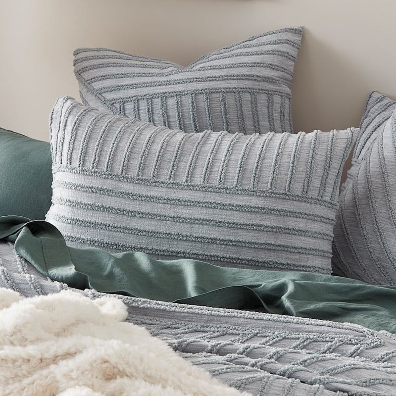 Kian Tufted Silver Quilt Cover Separates