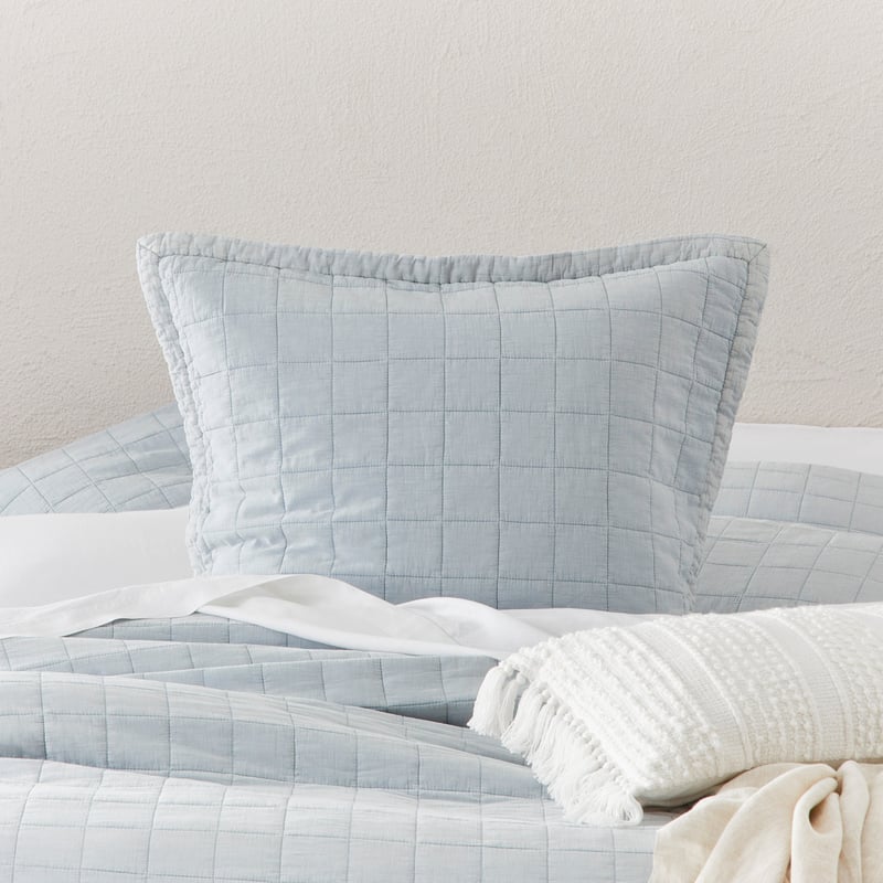 Mosman Soft Blue Quilted Quilt Cover Separates