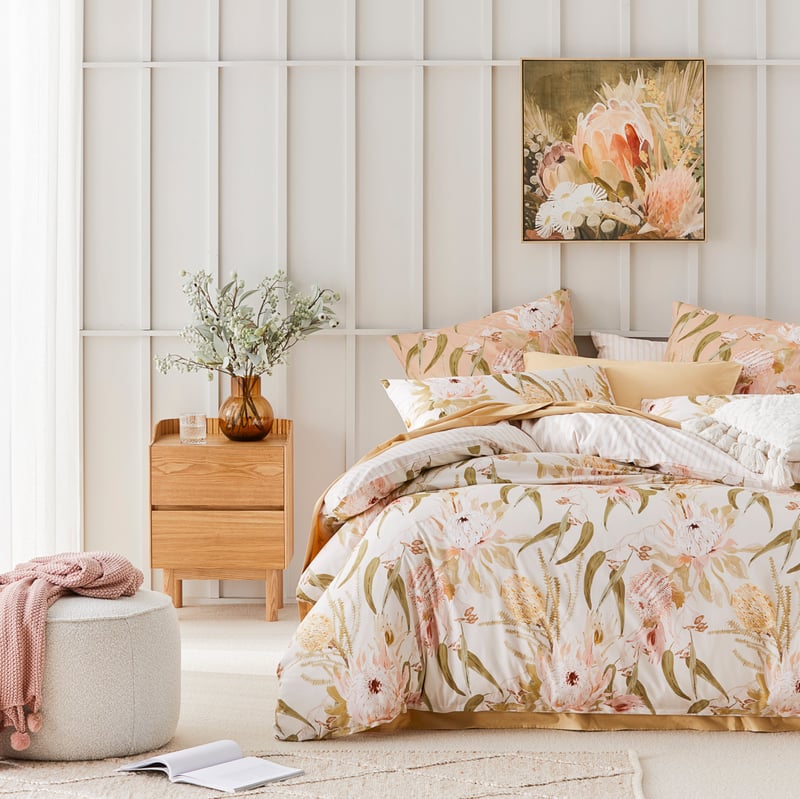 Banksia Fields Natural Quilt Cover Set + Separates