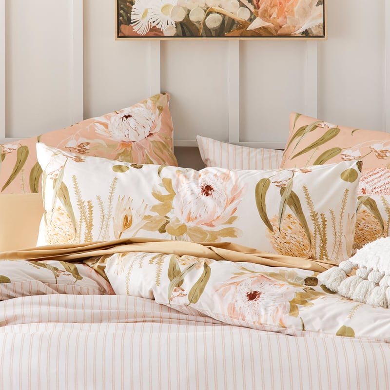 Banksia Fields Natural Quilt Cover Set + Separates