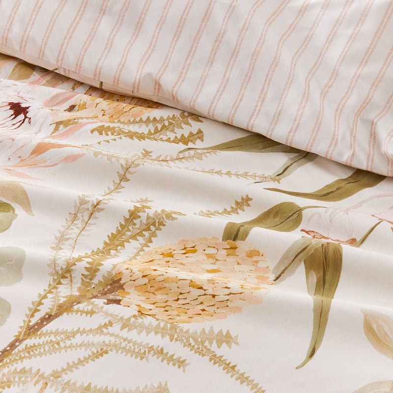 Banksia Fields Natural Quilt Cover Set + Separates