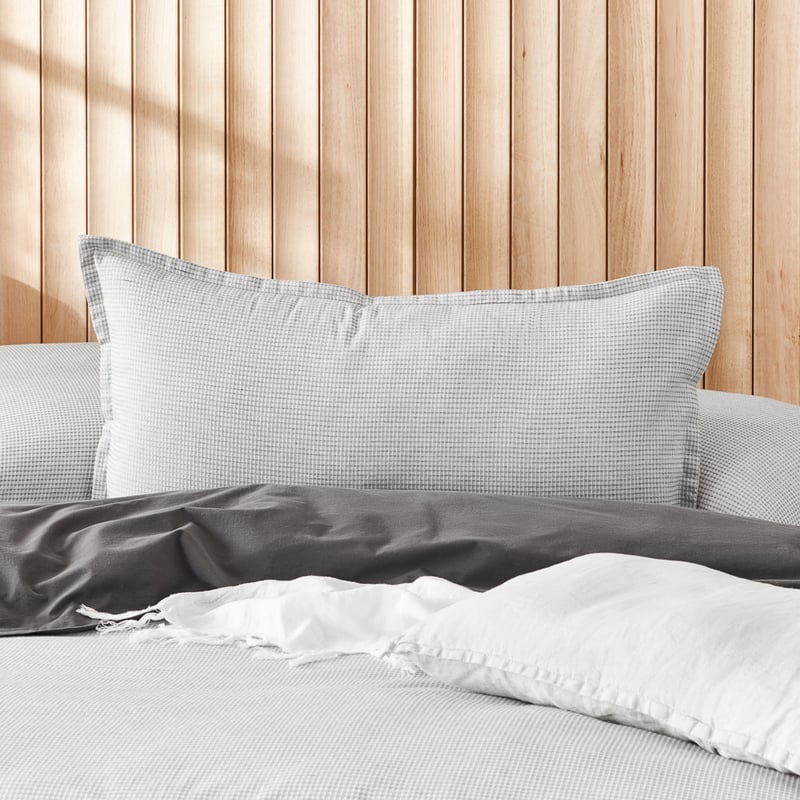 Berlin Waffle Grey Marle Quilt Cover Set + Separates