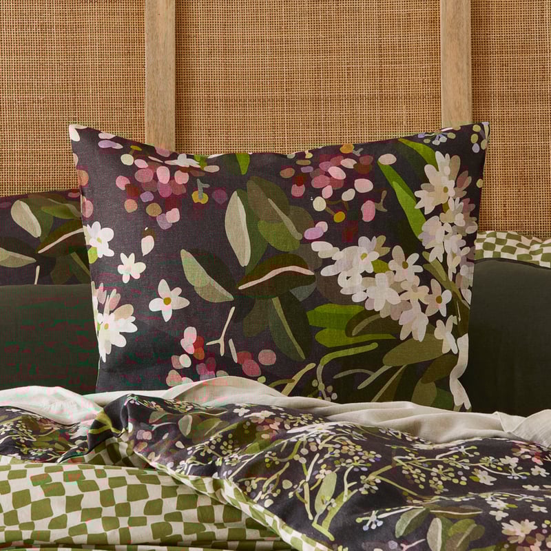 Kimmy Hogan Gathered Midnight Green Pillowcases