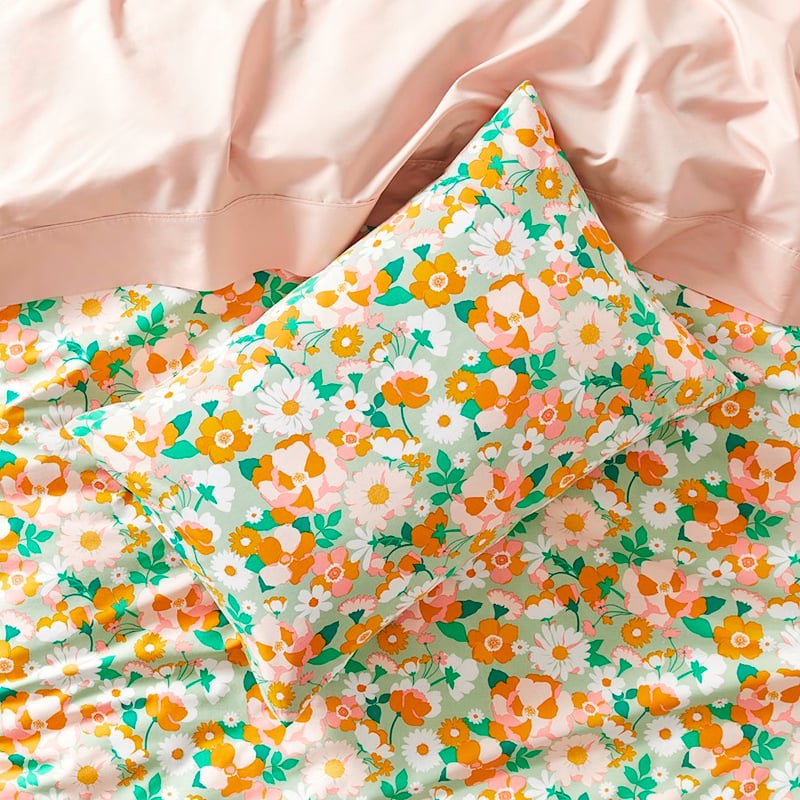 Elle Floral Green Quilt Cover Set