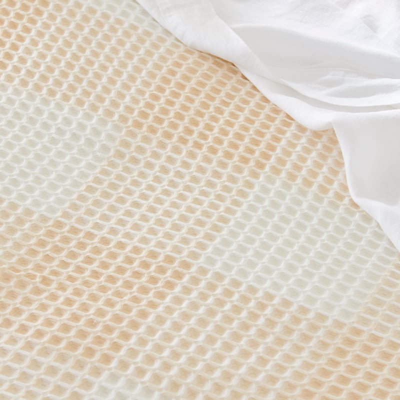 Harlem Waffle Check Pink Sand Quilt Cover Separates