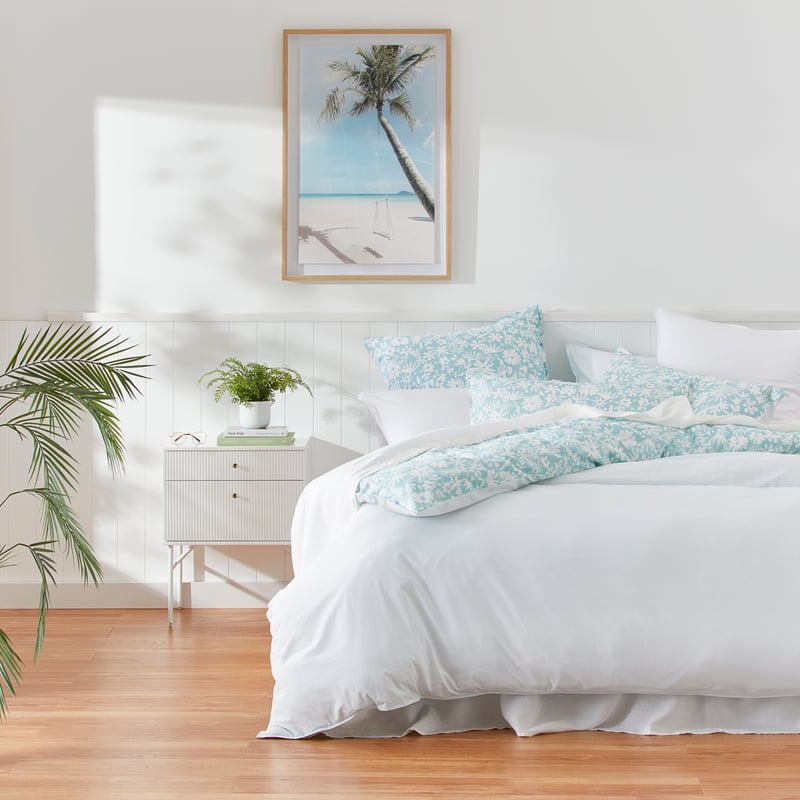 Daisy Sky Soft Blue Quilt Cover Set + Separates