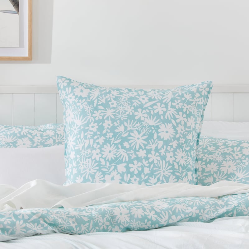 Daisy Sky Soft Blue Quilt Cover Set + Separates