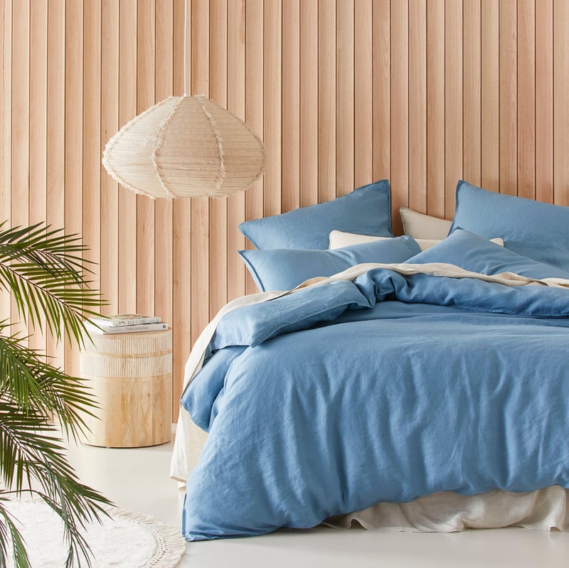 Vintage Washed Linen Denim Quilt Cover Separates