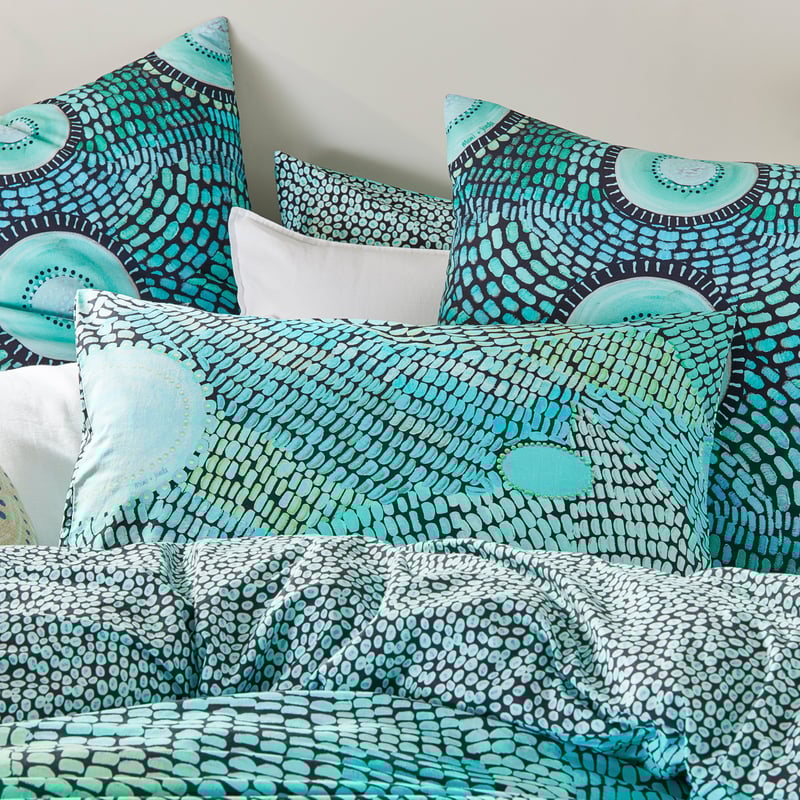 Miimi + Jiinda Lowanna Aqua Quilt Cover Set