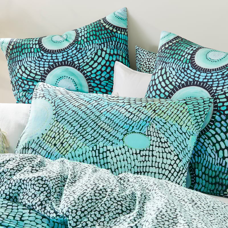 Miimi + Jiinda Lowanna Aqua Quilt Cover Set