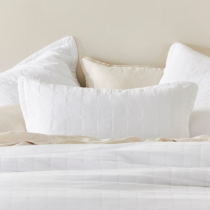 Mosman White Quilted Quilt Cover Separates