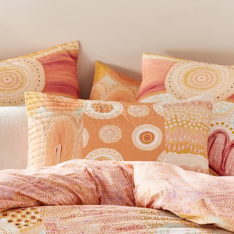 Miimi + Jiinda Jiinda & Gagu Coral Quilted Quilt Cover + Separates