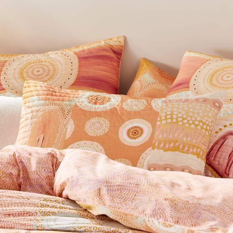 Miimi + Jiinda Jiinda & Gagu Coral Quilted Quilt Cover + Separates