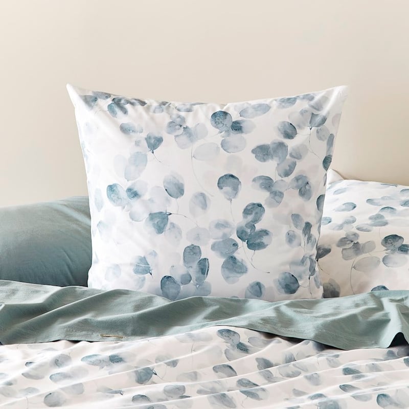 Tranquil Blue Grey Bamboo Cotton Quilt Cover Set + Separates