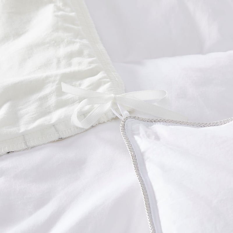 Palm Breeze Natural Jacquard Quilt Cover Separates