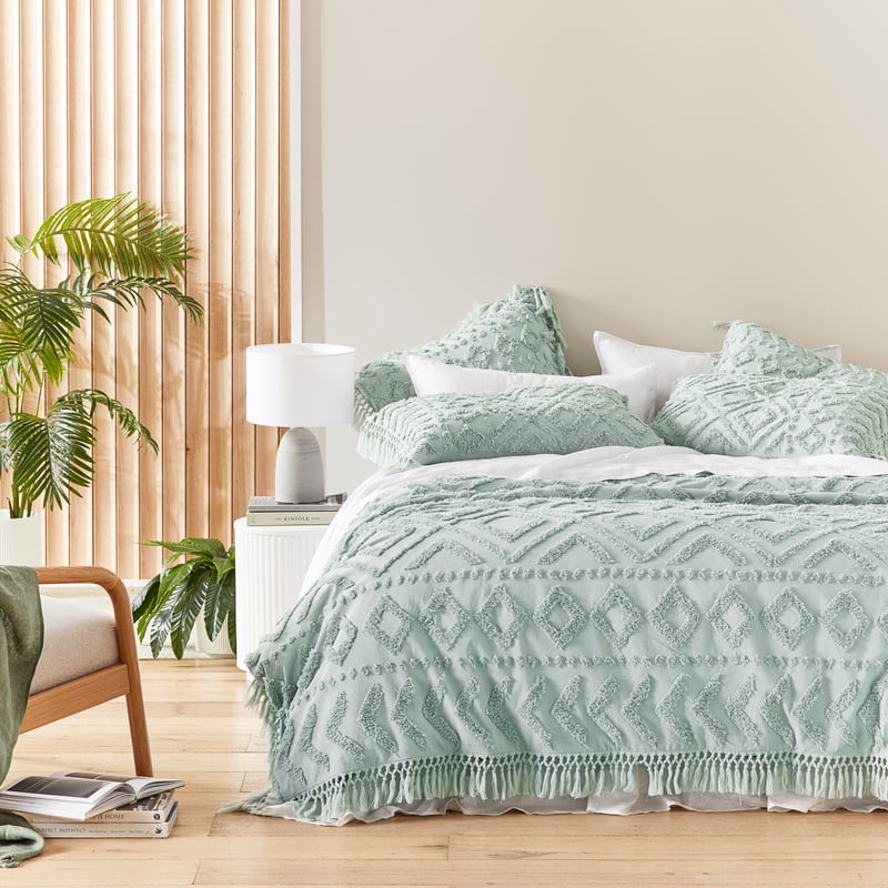Elliot Tufted Blue & Grey Quilt Cover Separates