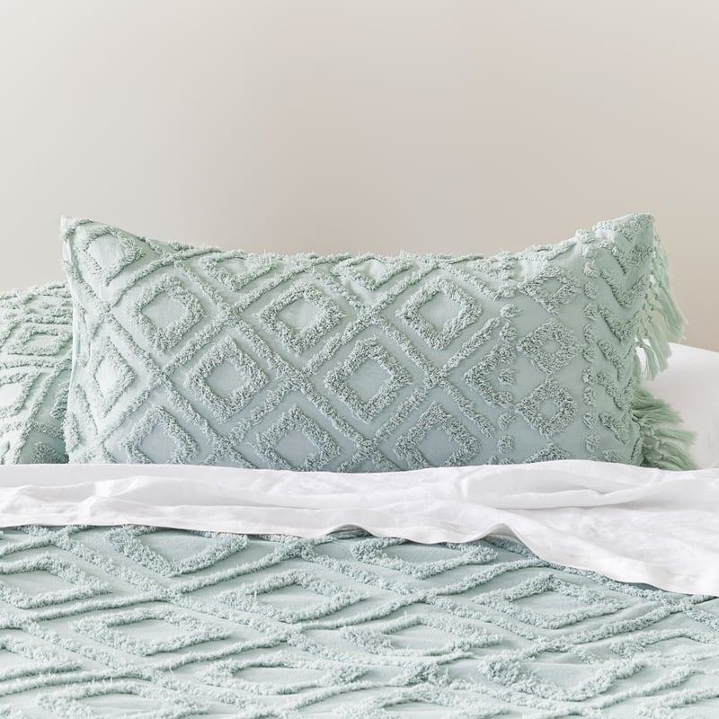 Elliot Tufted Blue & Grey Quilt Cover Separates
