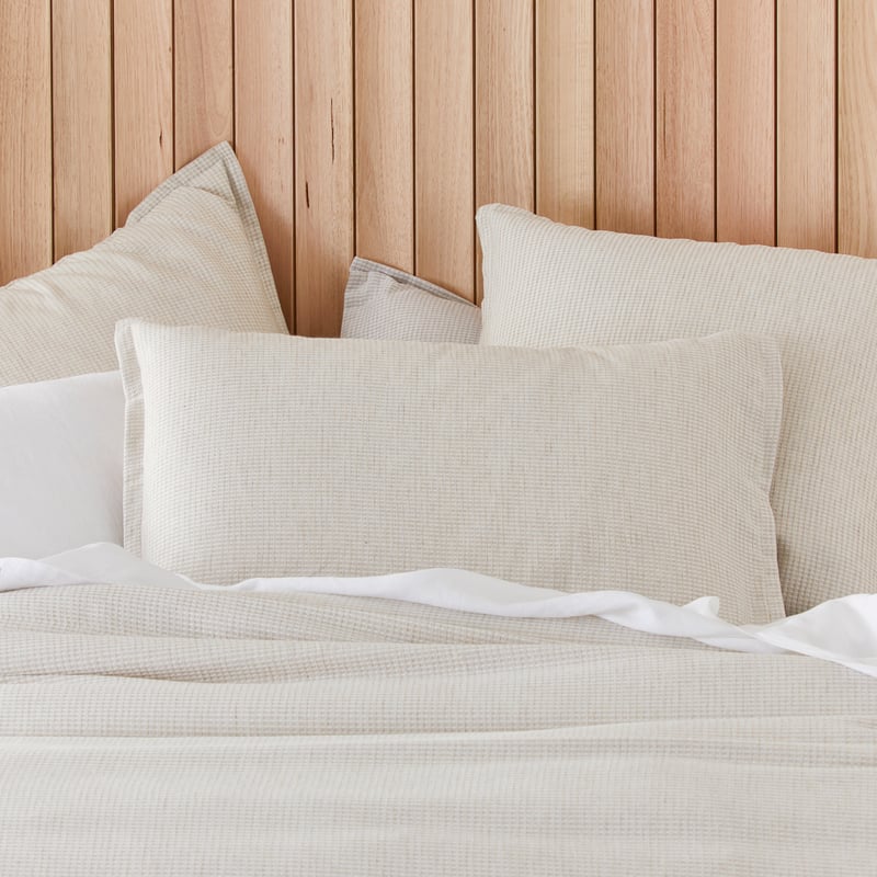 Berlin Waffle Natural Marle Quilt Cover Set + Separates