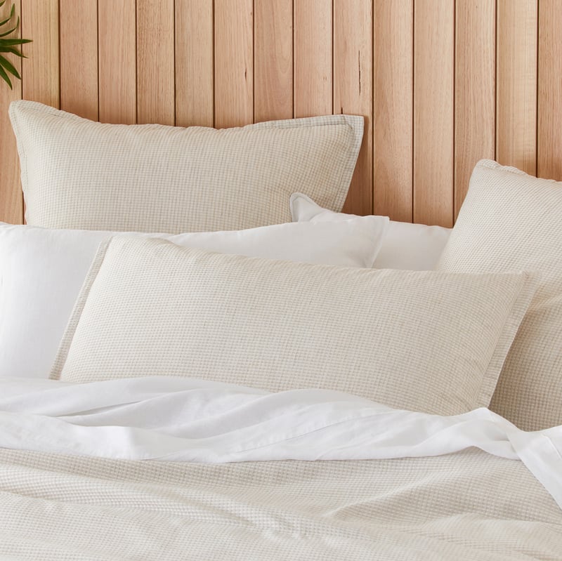 Berlin Waffle Natural Marle Quilt Cover Set + Separates