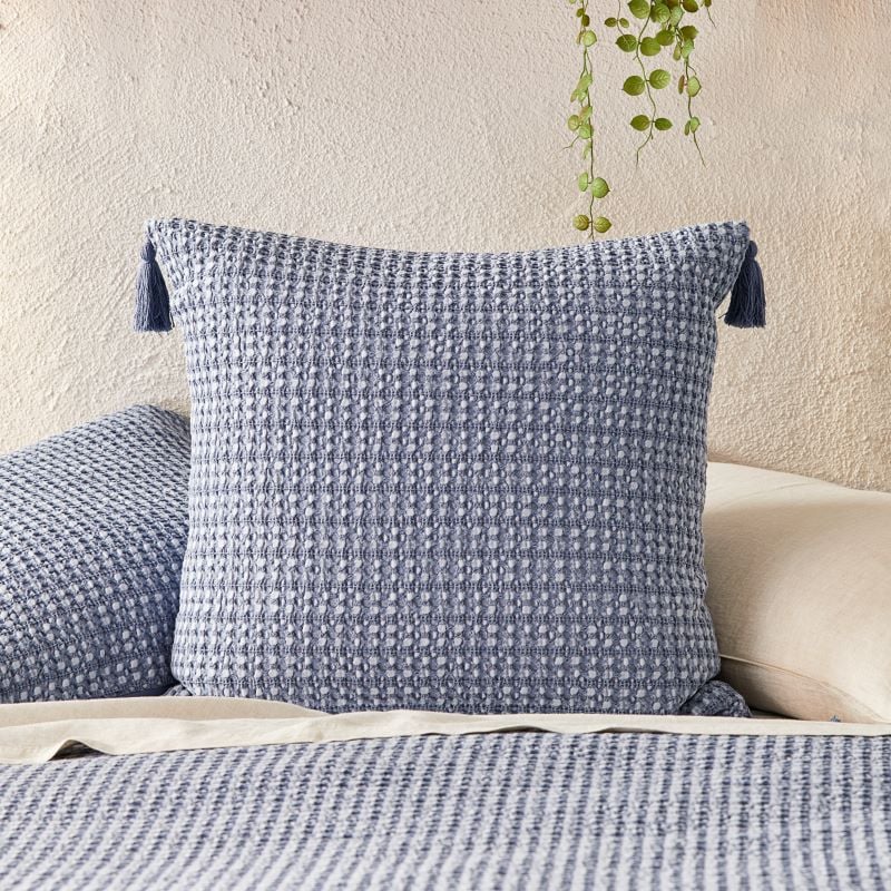 Ren Waffle Azure Blue Pillowcases