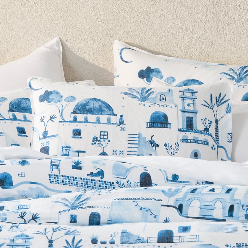 Santorini Blue Quilt Cover Set + Separates