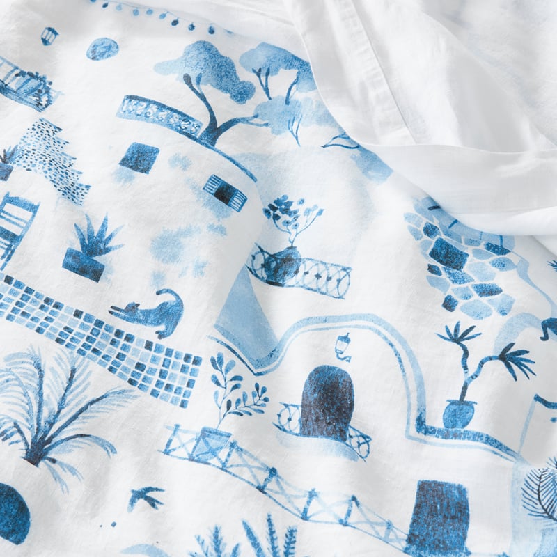 Santorini Blue Quilt Cover Set + Separates