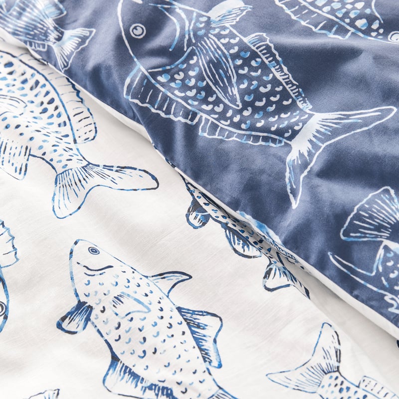 Kamari Deep Blue Quilt Cover Set + Separates